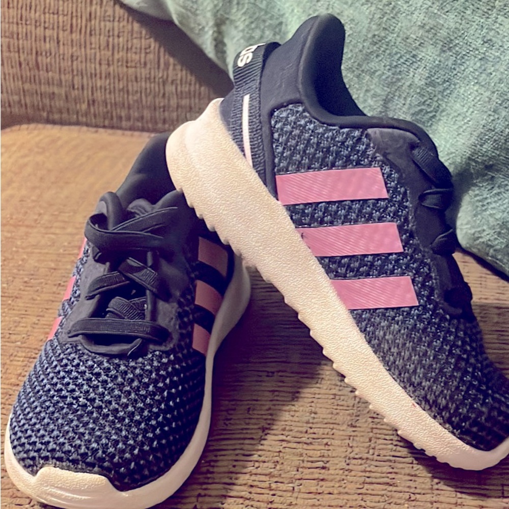 Toddler girls adidas shoes. Perfect condition lots of life left in these.